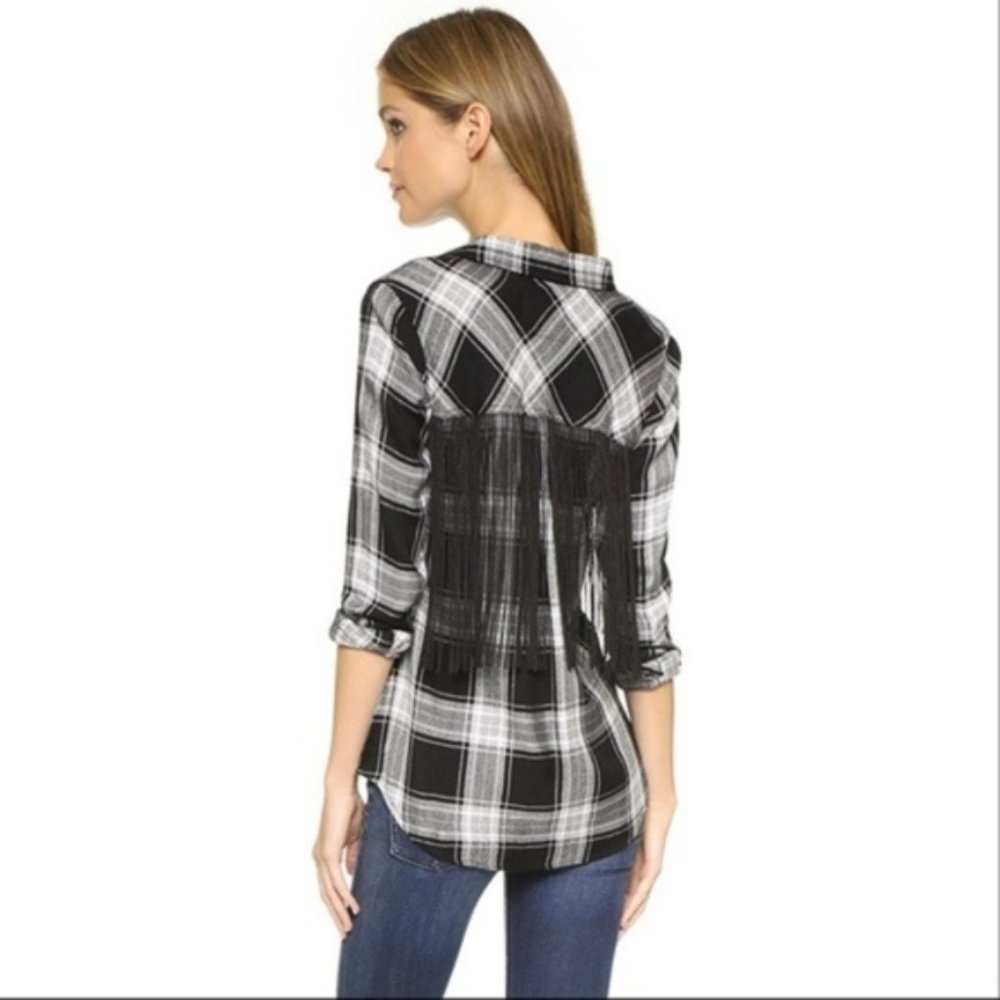 Rails | Gianna Western Plaid Fringe Button Down - image 1